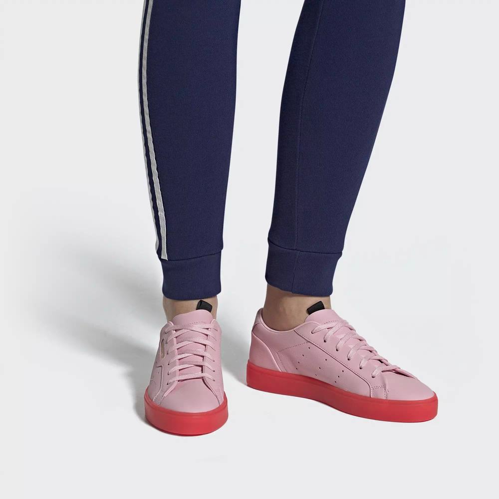 Adidas Sleek Tenis Rosas Para Mujer (MX-66741)
